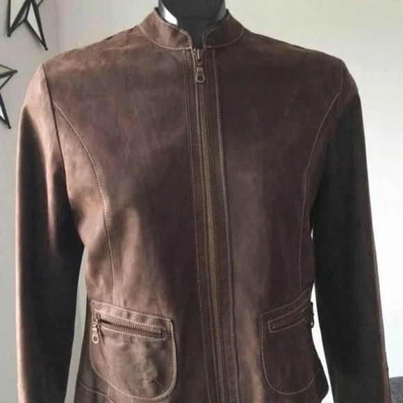 Leather jacket -Roots - Picture 1 of 10